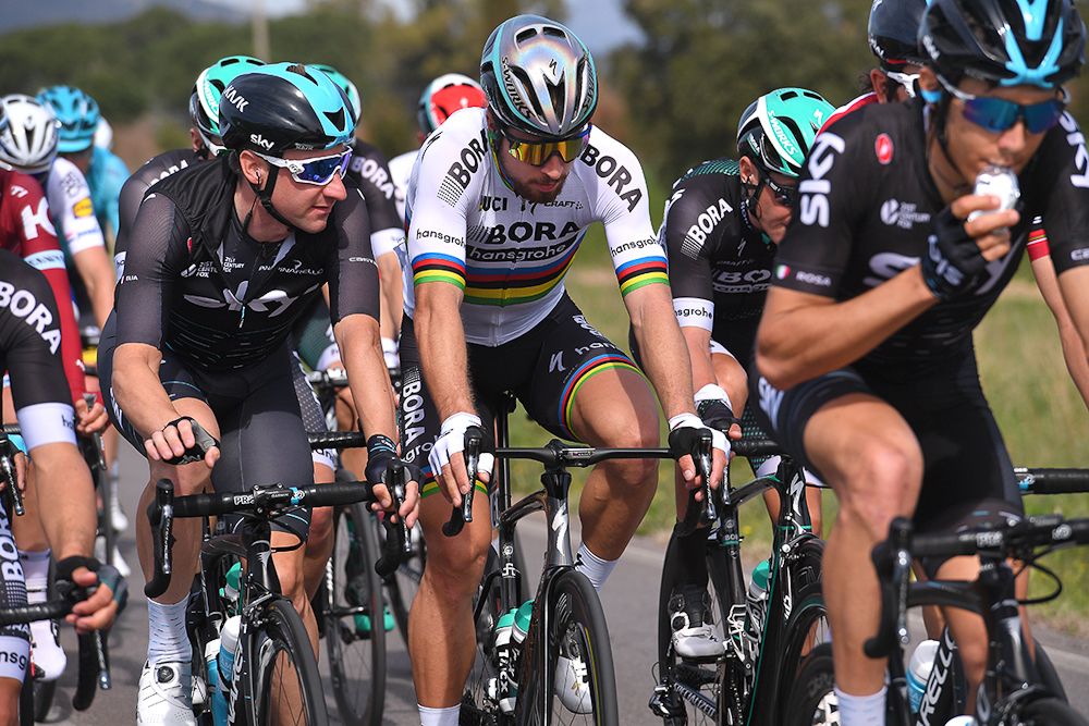 Peter Sagan in the bunch at Tirreno