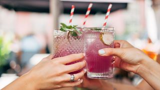 Women drinking cocktails