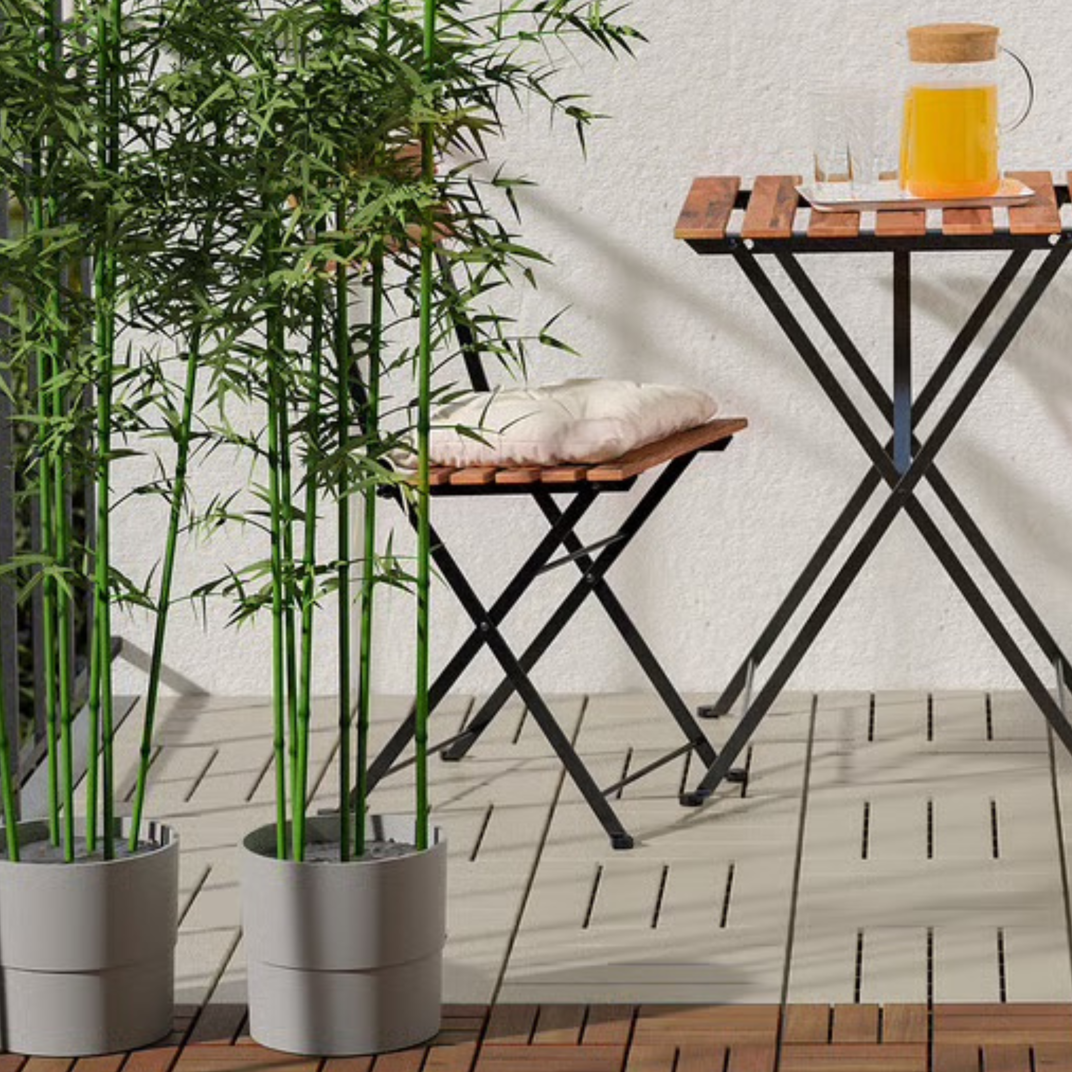 IKEA runnen tiles on balcony