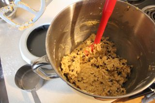 The resulting cookie mix from Camryn's test