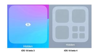 iOS 18 beta 4 new Hidden folder design