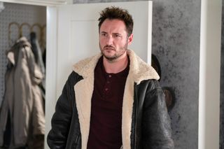 Martin Fowler looks annoyed in EastEnders