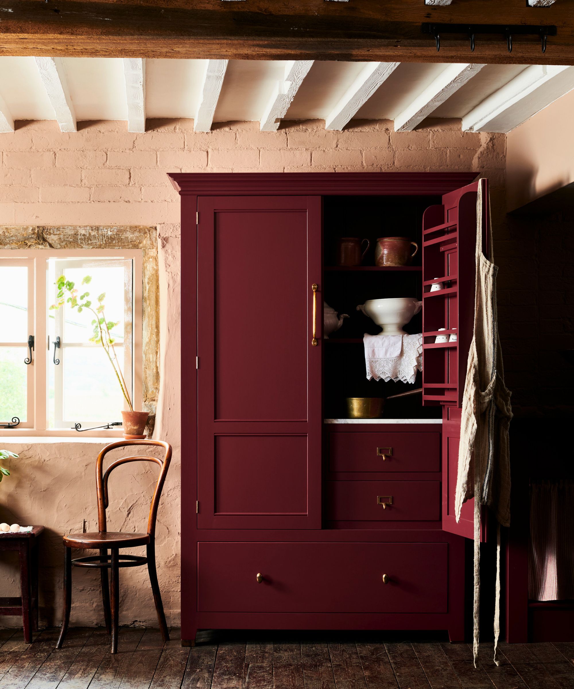 A red larder in a historic home
