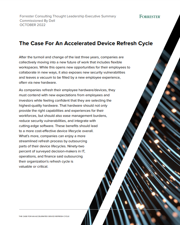 Whitepaper cover with title and intro and image of data lines in a triangular shape bottom right