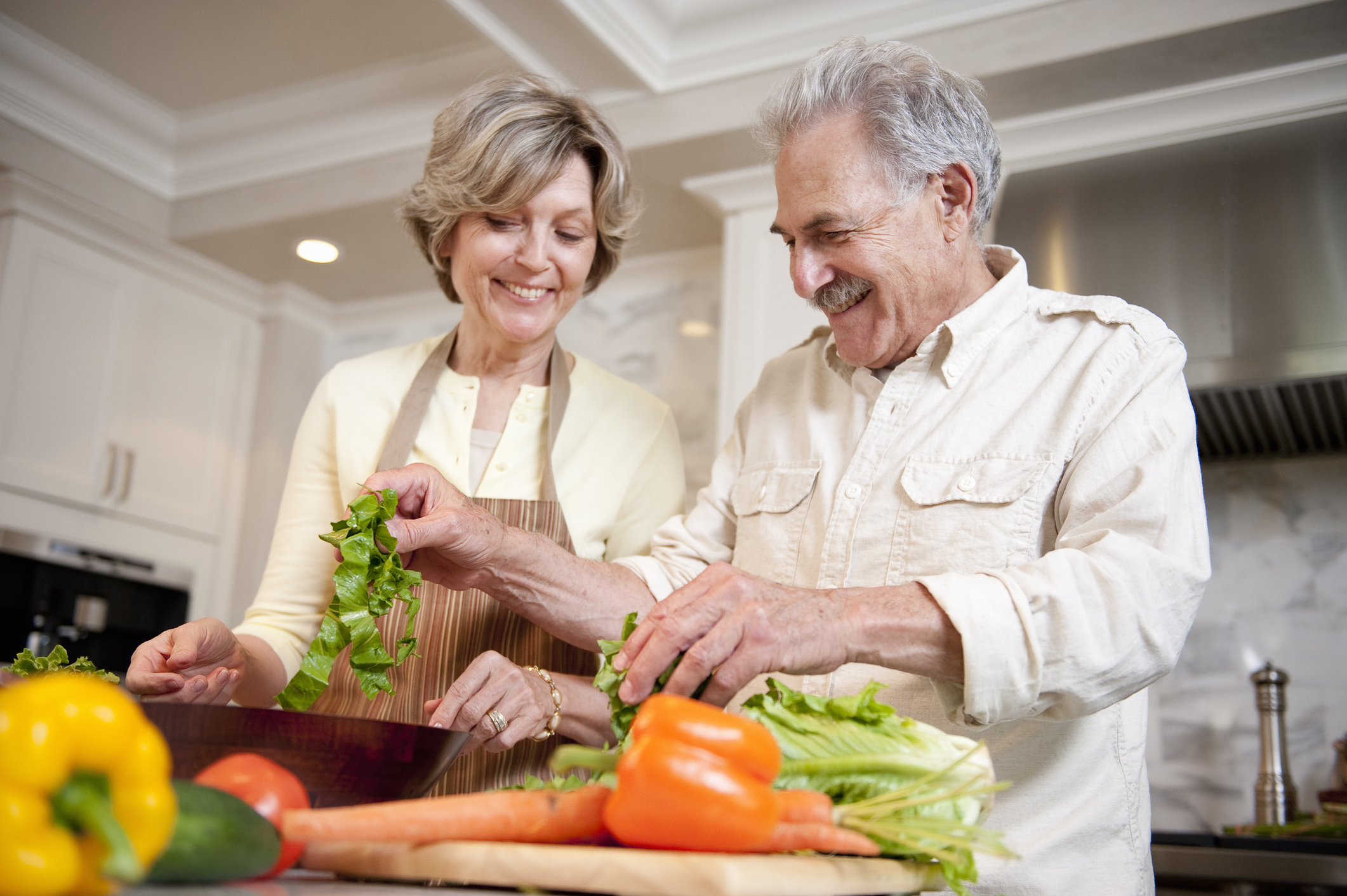Older couple in the kitchen