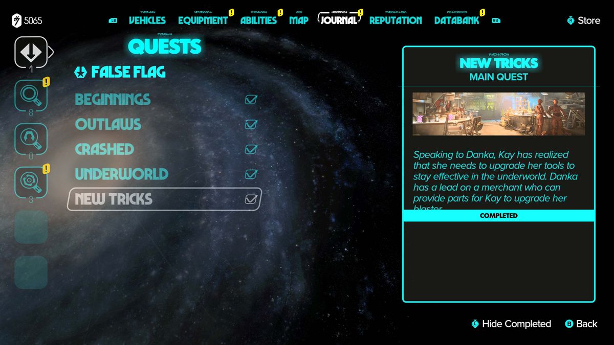 Screenshot of Star Wars Outlaws on Xbox Series X.