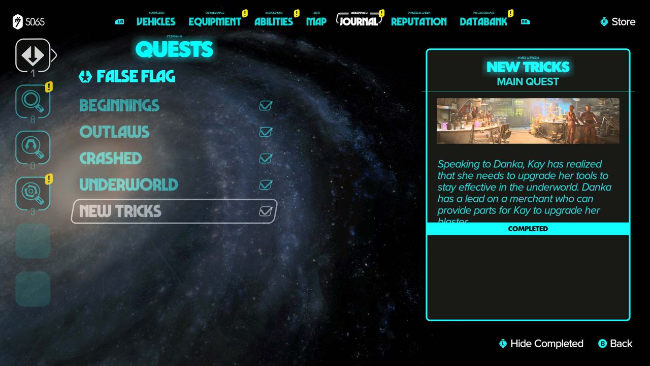 Screenshot of Star Wars Outlaws on Xbox Series X.
