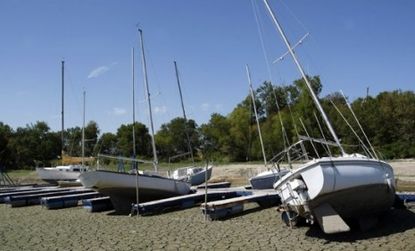 Sailboats in a Texas Marina sit on land where they once floated in water: More than 95 percent of the state is experiencing drought and experts say it could last a decade.