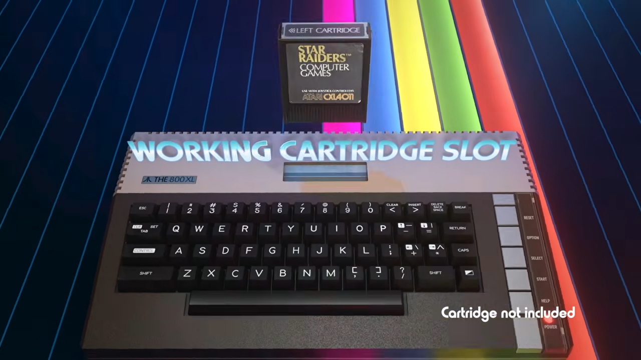 THE 800XL render with cartridge falling into slot.