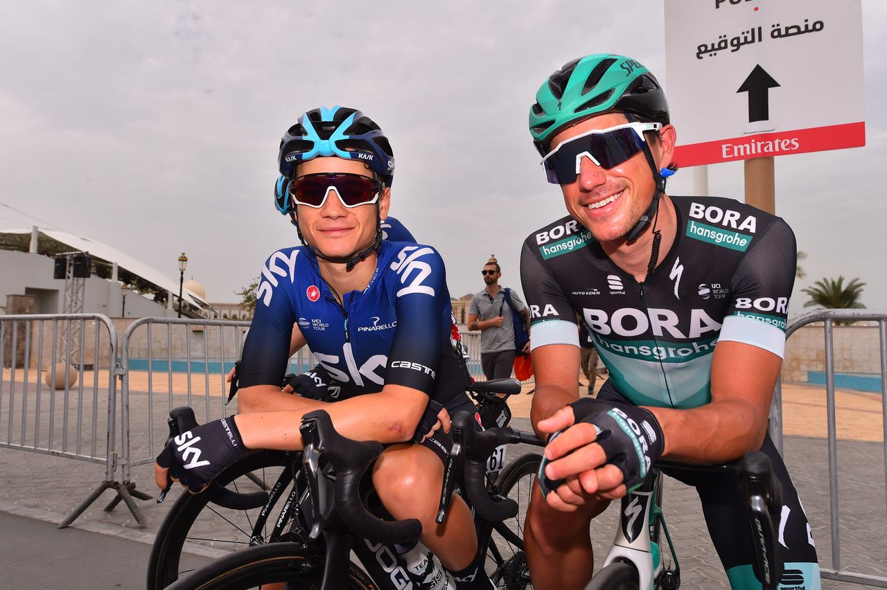 Kenny Elissonde (Team Sky) and Pete Kennaugh (Bora-Hansgrohe)