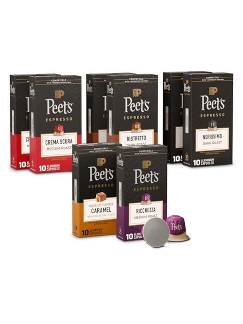 Espresso Capsules, Medium and Dark Roast Variety Pack, 80ct