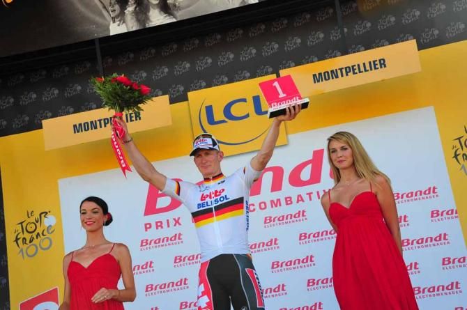Andre Greipel (Lotto Belisol) won the stage and the combativity award.