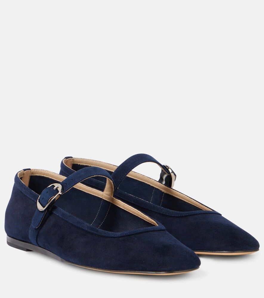 Suede Mary Jane Flats