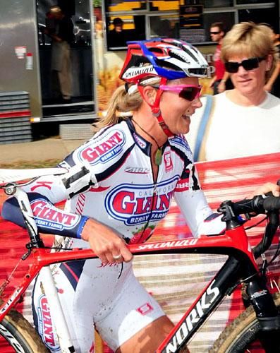 Meredith Miller (California Giant Berry) laughs off a blown barrier crossing.