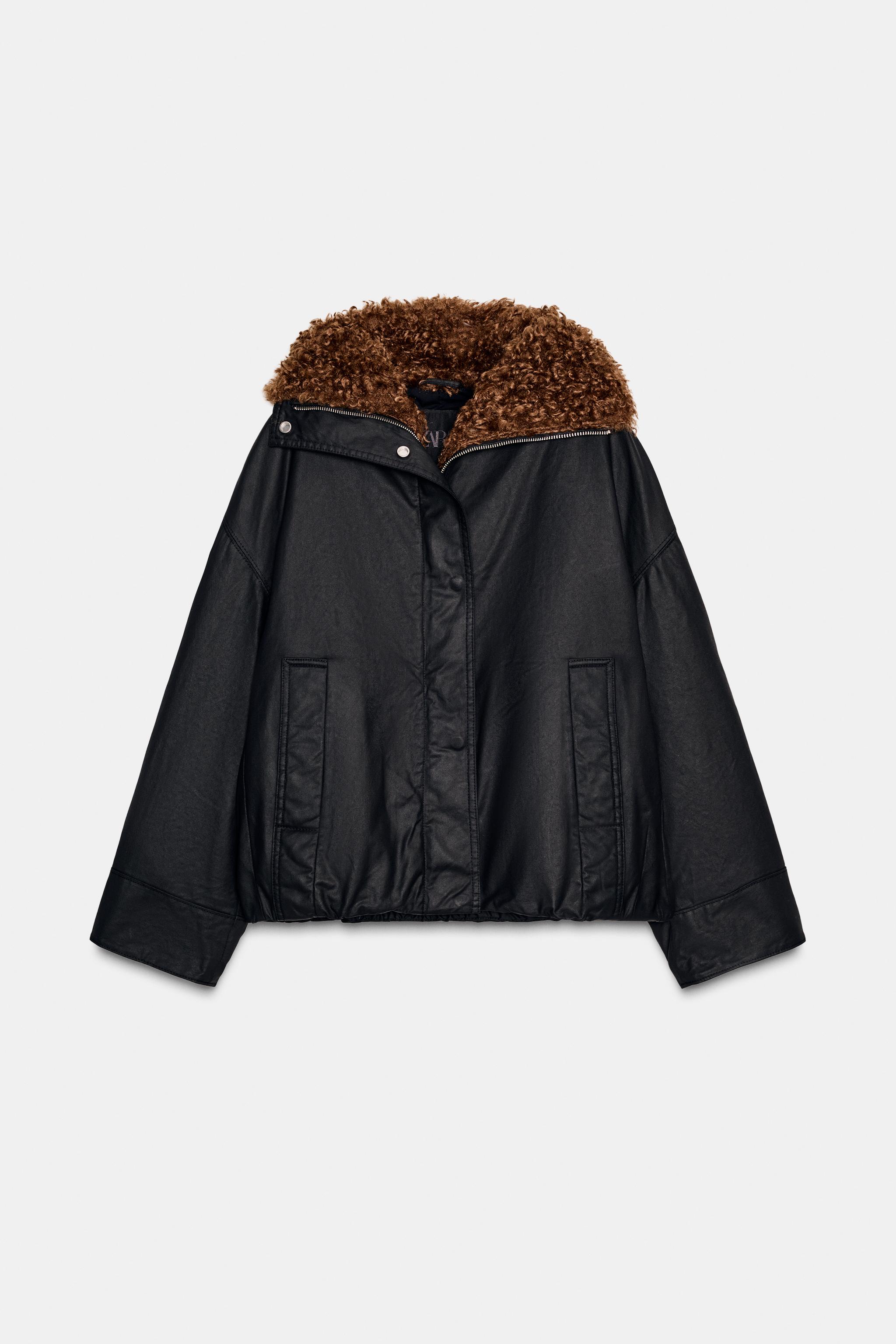 Zw Collection Fleece Bomber Jacket