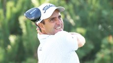 Edoardo Molinari takes a shot at the Genesis Championship