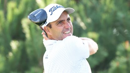 Edoardo Molinari takes a shot at the Genesis Championship