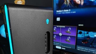 Front of Alienware Aurora R16 with ports in view