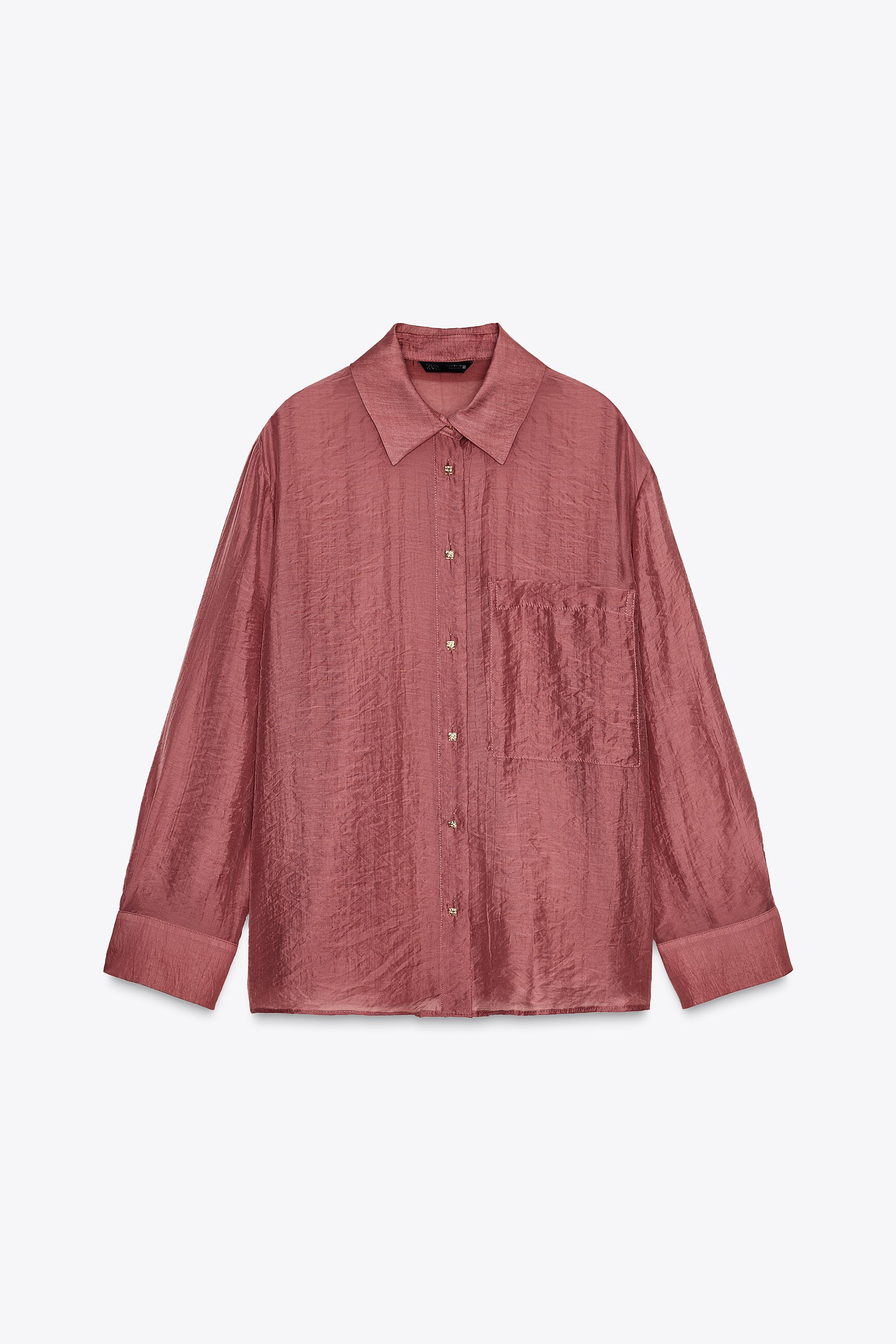Semi-Sheer Oversized Flowy Shirt