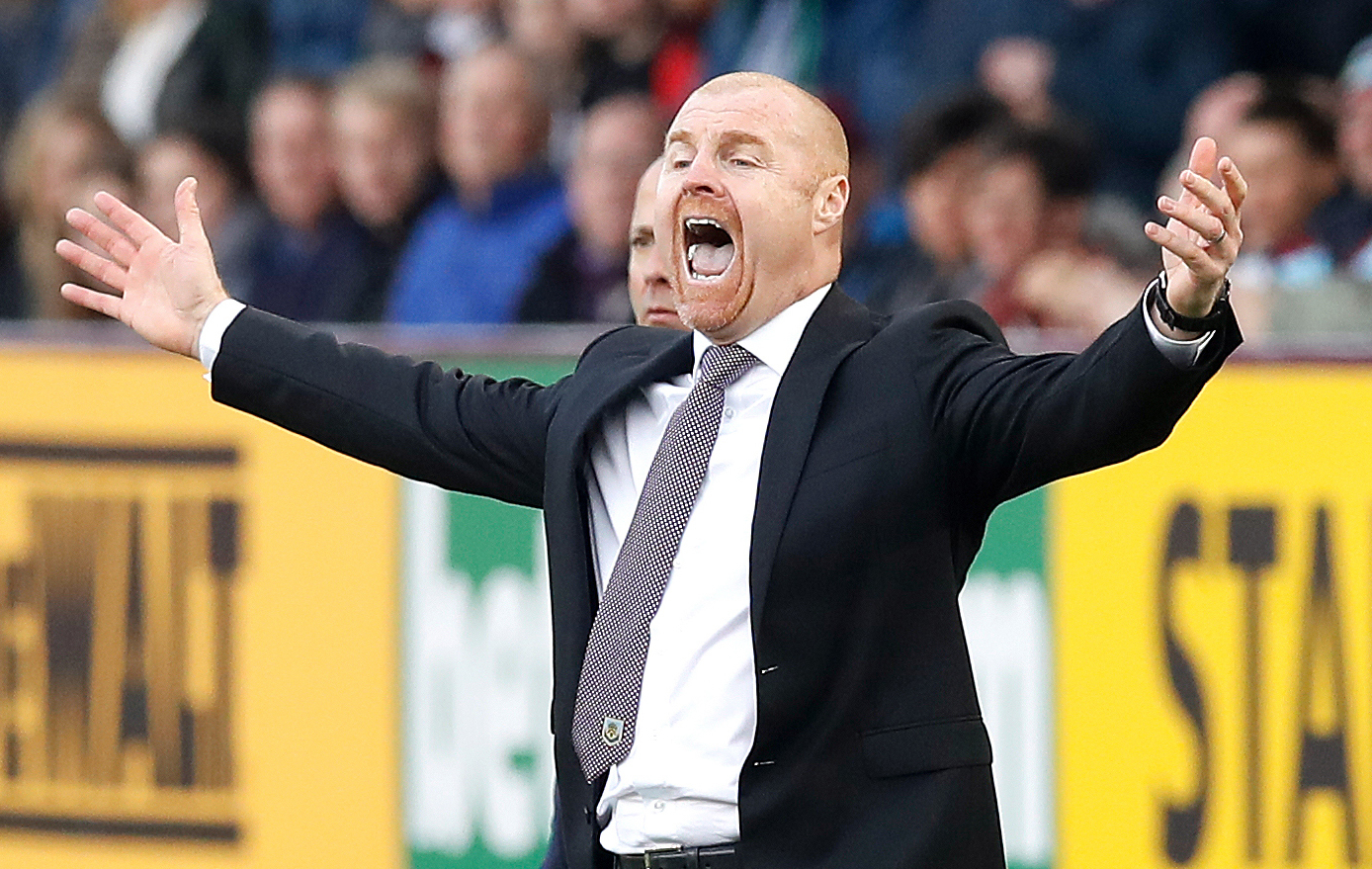 Sean Dyche's Burnley are two points above the relegation zone (Martin Rickett/PA).