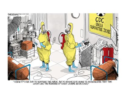 Editorial cartoon health ebola scare