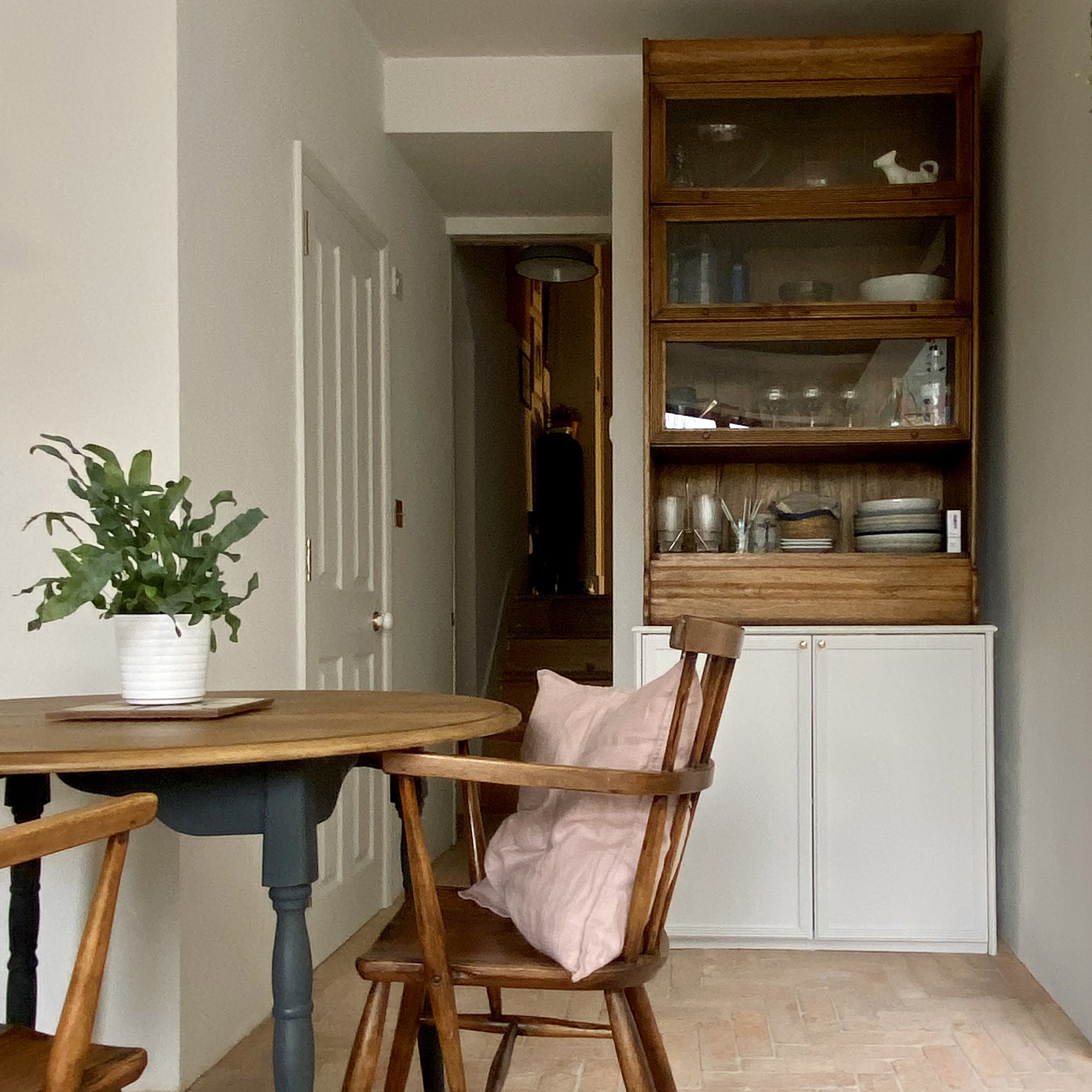 vintage dining table with vintage wood dining chairs and vintage wood dresser