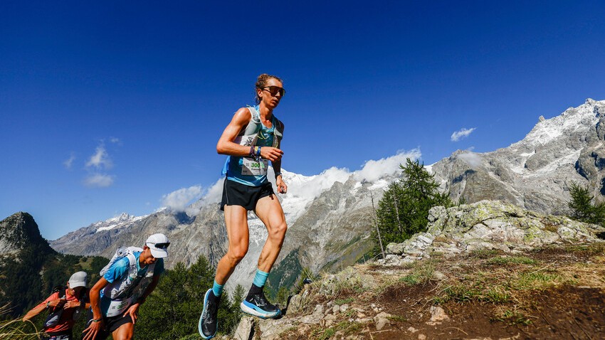 Francesco Puppi running in the CCC at the 2025 UTMB