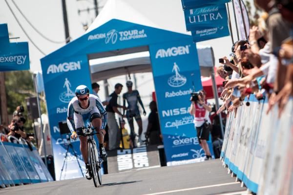 Alison Tetrick (Exergy) leaves the start gate for the women's TT.