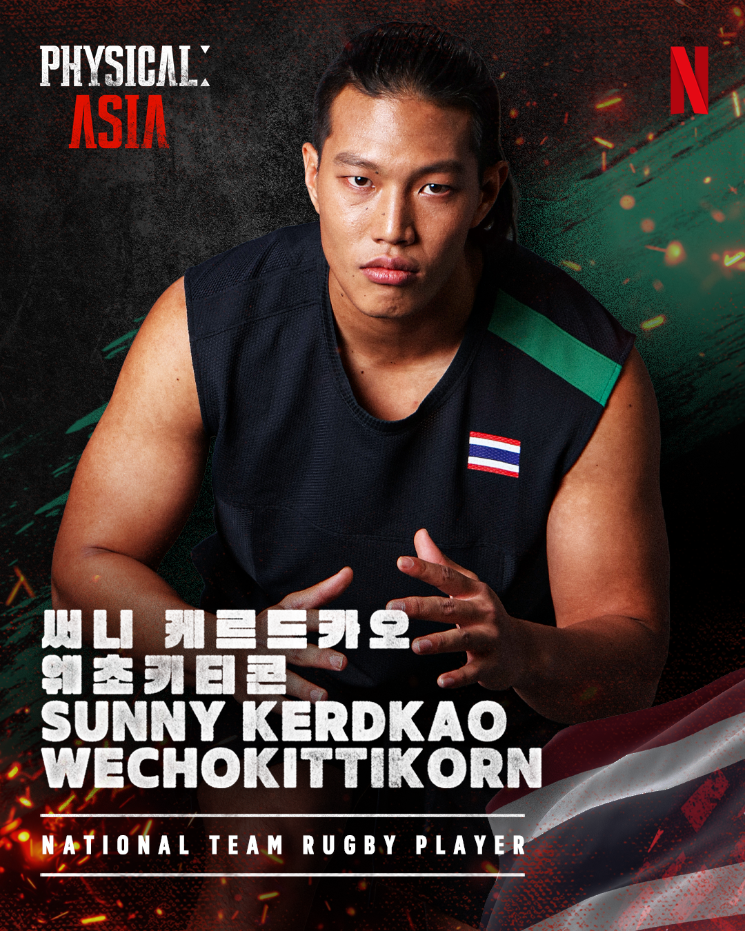 Sunny Kerdkao Wechokittikorn's portrait for Netflix's 'Physical: Asia.'