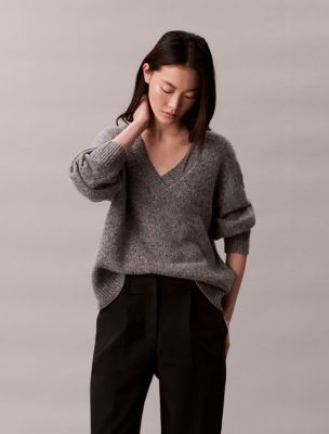 Chunky Relaxed V Neck Sweater