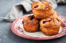 Raspberry and white chocolate muffins