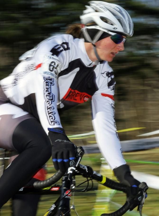 Rare Vos Racing&rsquo;s Cassandra Maximenko rounds an &ldquo;S&rdquo; turn.