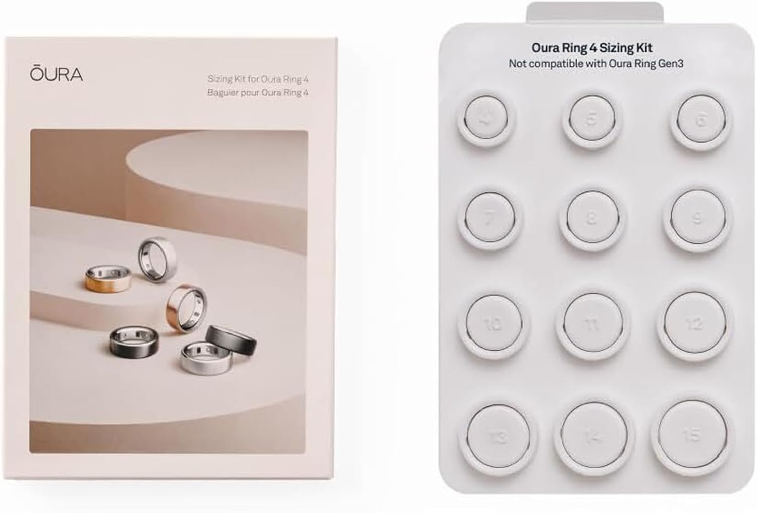 Oura Ring 4 Sizing Kit - Size Before You Buy - Unique Sizing Classification for Smart Rings - Receive Credit for Purchase