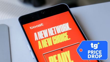 A smartphone displaying the Boost Mobile homepage