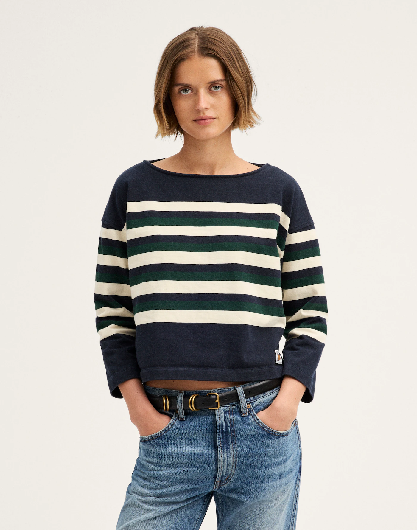 The Rugby Boatneck Long-Sleeve Tee in Club Cotton