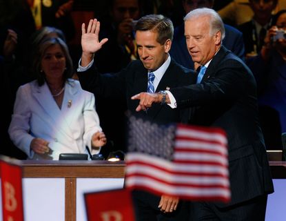 Joe Biden and his son Beau in 2008