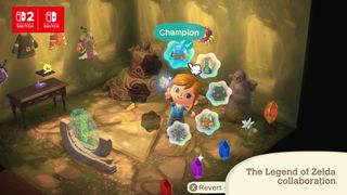 items from the Legend of Zelda collaboration with Animal Crossing: new Horizons