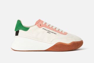multi-coloured chunky trainers, sustainable trainers