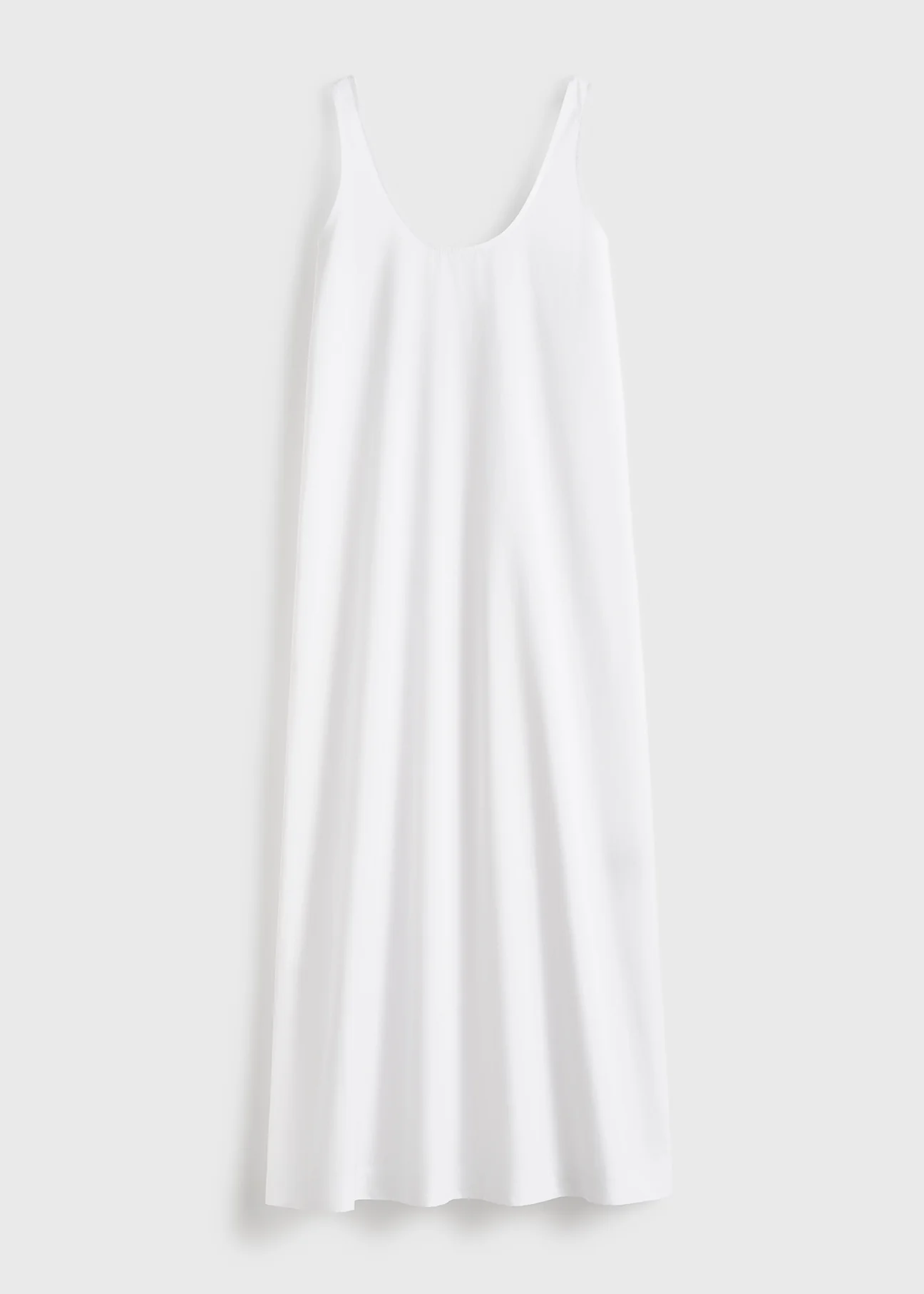 Scoop Poplin Dress White - 30
