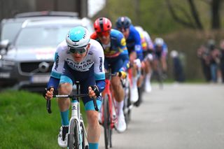 HARELBEKE BELGIUM MARCH 22 Matej Mohoric of Slovenia and Team Bahrain Victorious attacks during the 67th E3 Saxo Bank Classic Harelbeke 2024 a 2076km one day race from Harelbeke to Harelbeke UCIWT on March 22 2024 in Harelbeke Belgium Photo by Tim de WaeleGetty Images