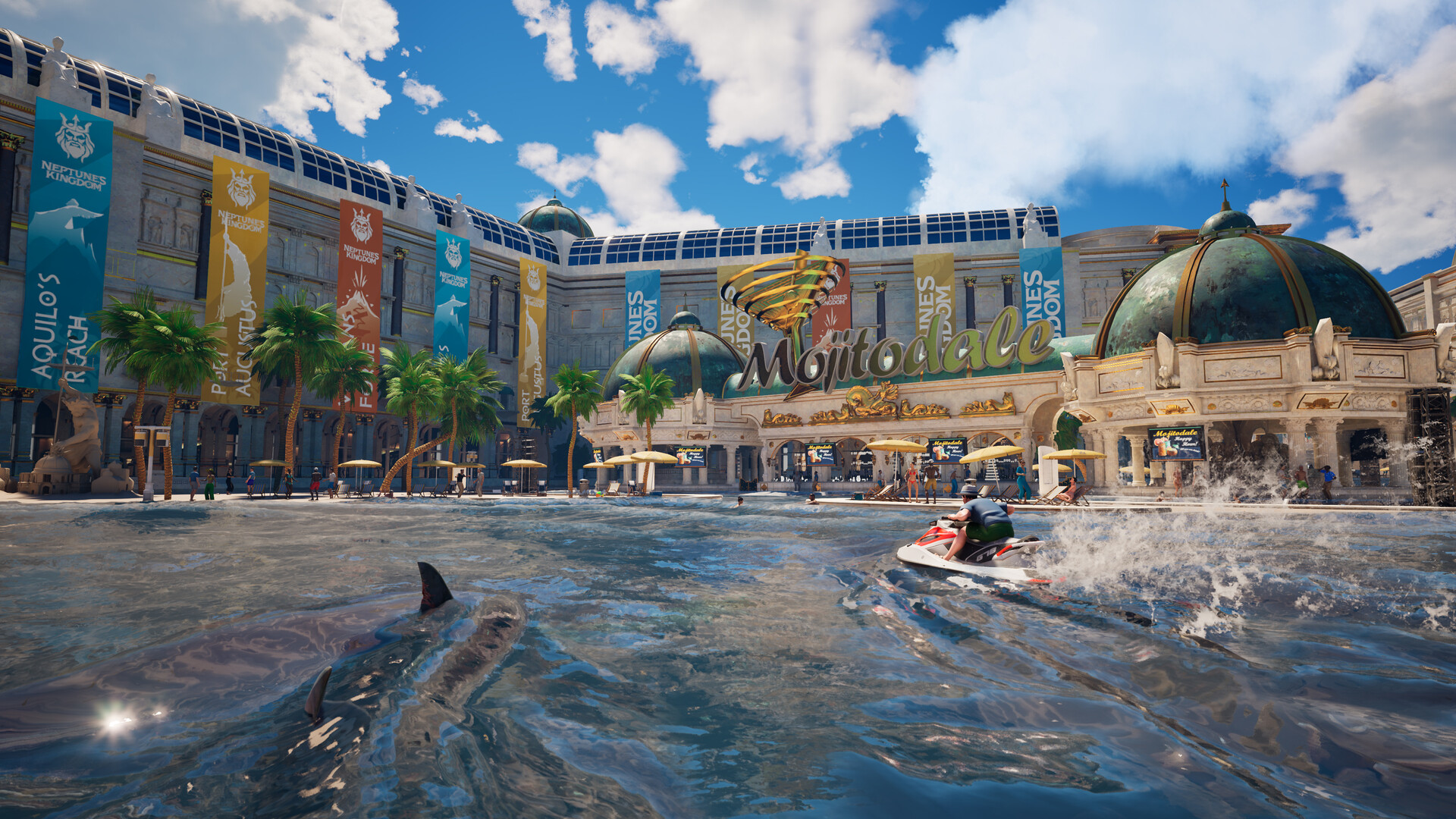 A screenshot of the upcoming PS5 game, Maneater 2