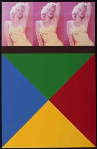 Peter Blake, M, M, 1997, photographs and enamel paint on board