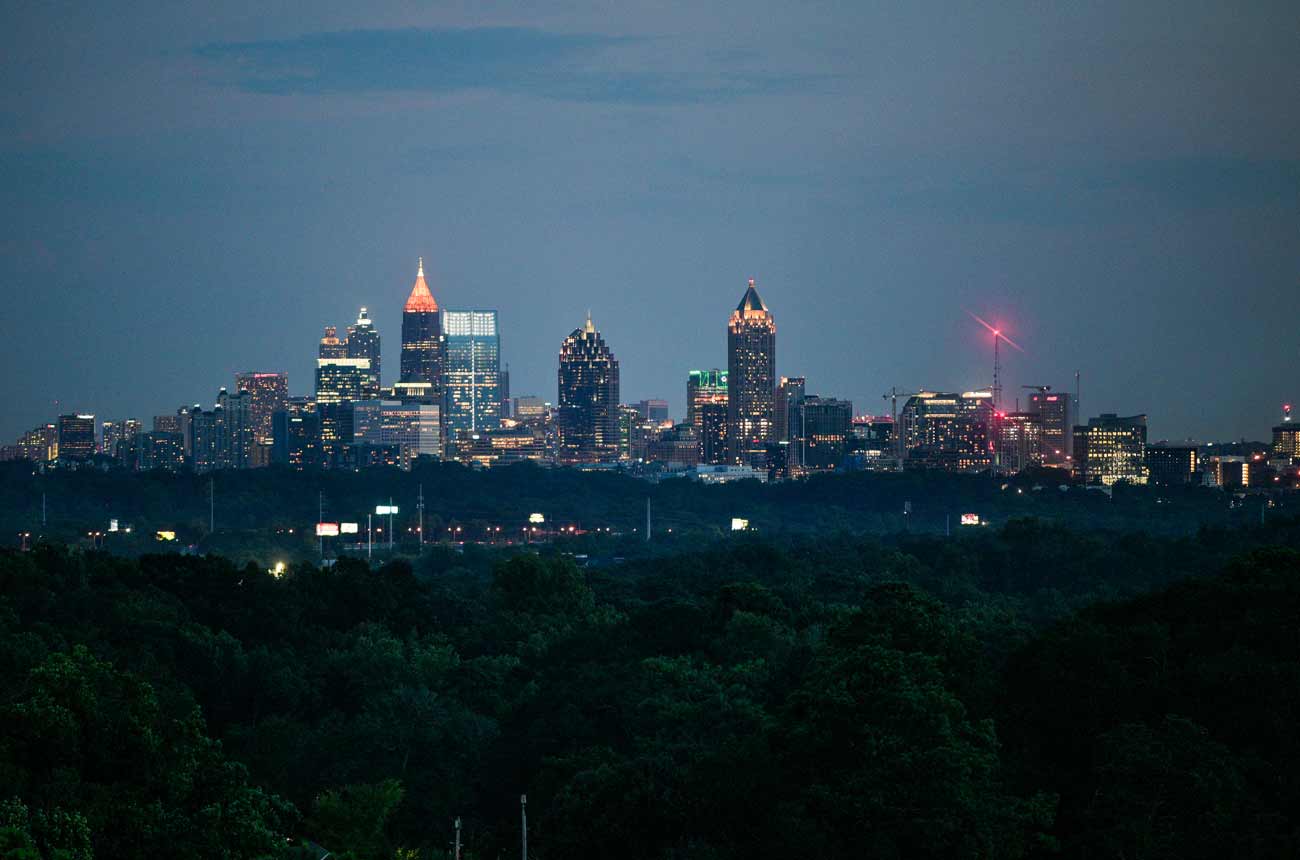 view of Atlanta skyline
