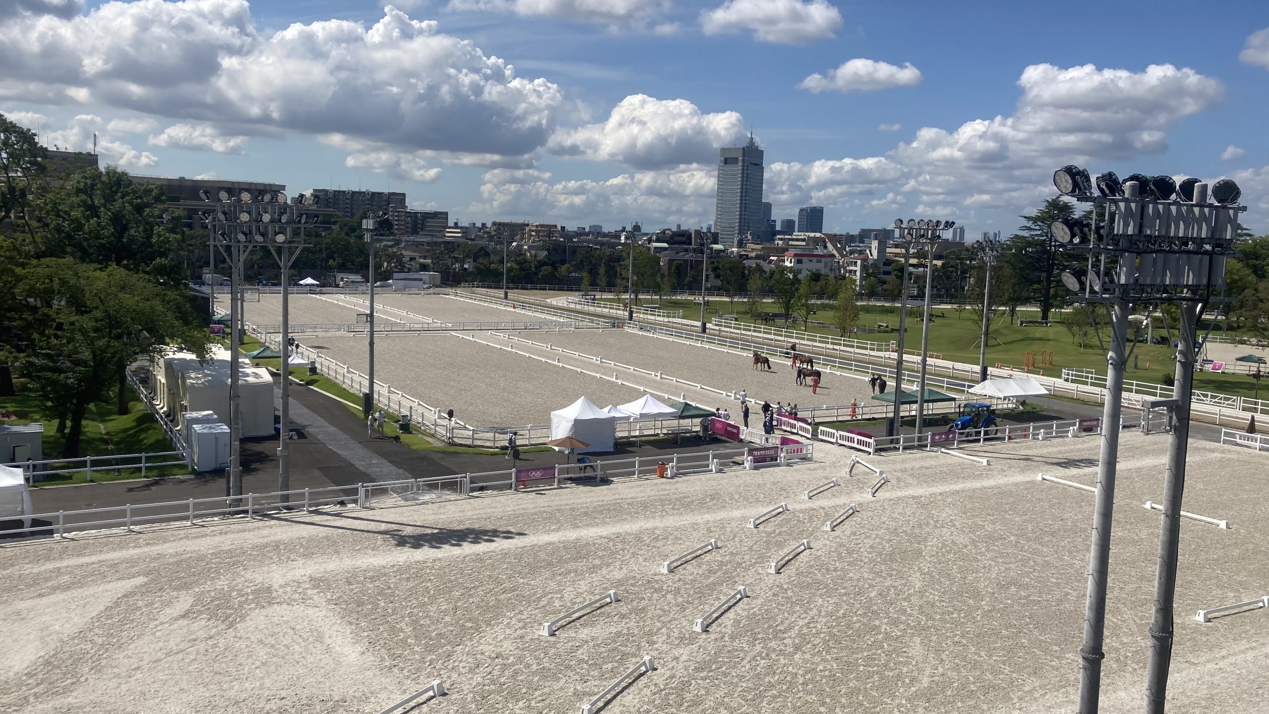 Tokyo Olympics Equestrian Park - warm-up areas