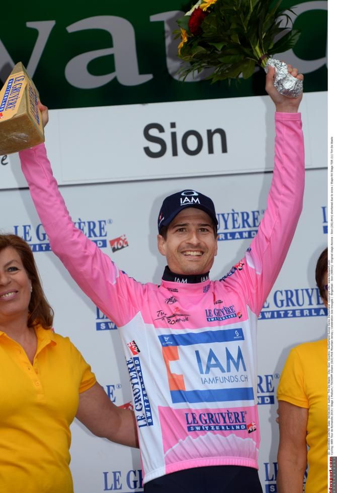 Johann Tschopp IAM Cycling and I am pink