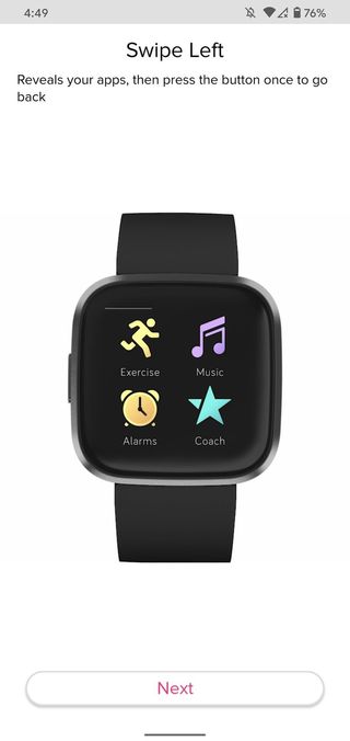 Setting up a Fitbit Versa 2 with the Android app