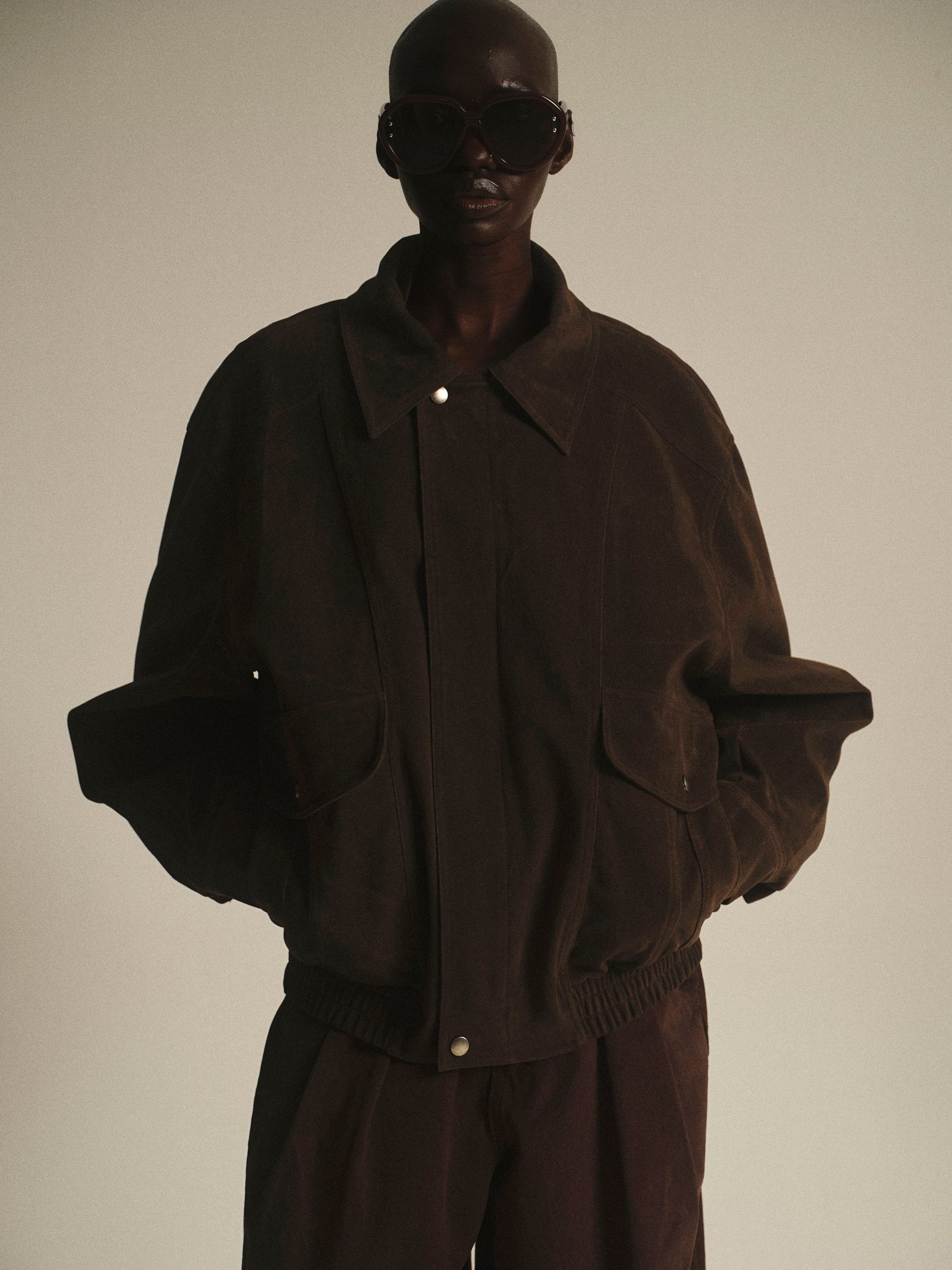 sourceunknown, Suede Bomber Jacket