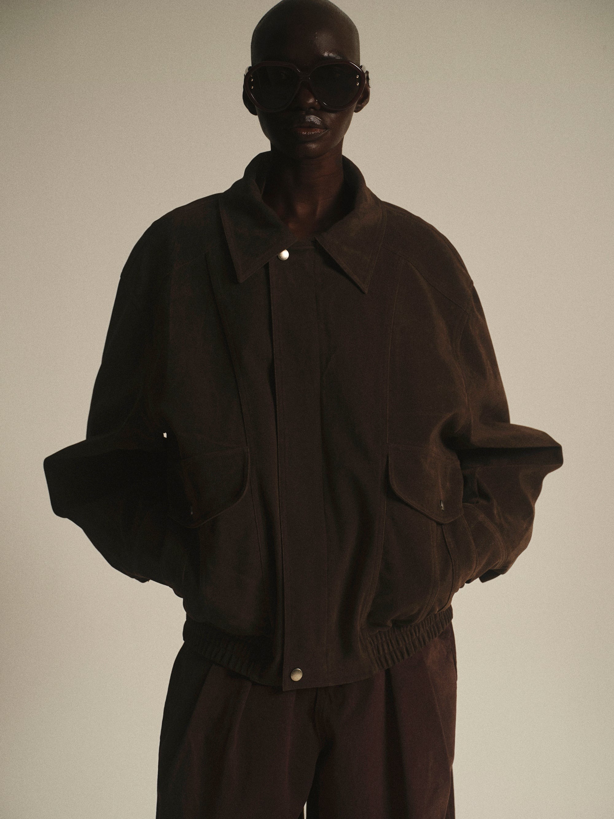 sourceunknown, Suede Bomber Jacket