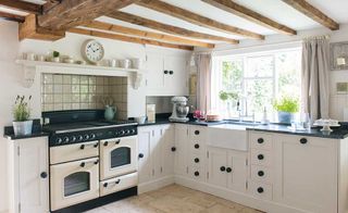 Beautiful original timber beams in kitchen