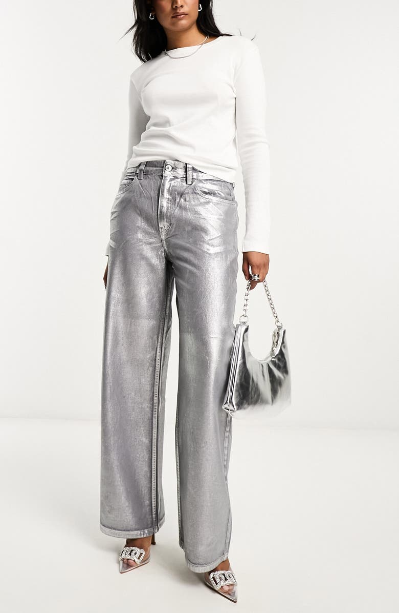 Metallic Dad Jeans